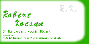 robert kocsan business card
